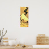 De draak van de rookgordijn van de berg Fuji Poster (Keuken)