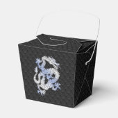 De Draak van de Stijl van het Chroom in Zwarte Sla Bedankdoosjes (Voorkant Zijde)