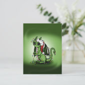 De Draak van Kerstmis Feestdagenkaart (Staand voorkant)