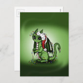 De Draak van Kerstmis Feestdagenkaart (Voorkant / Achterkant)