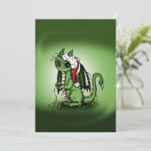 De Draak van Kerstmis Feestdagenkaart (Staand voorkant)