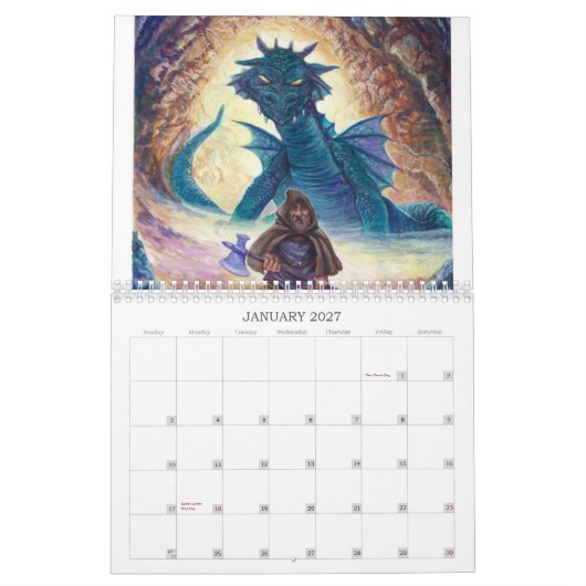 De Dragon Art van 2009 Calender Kalender (Jan 2027)