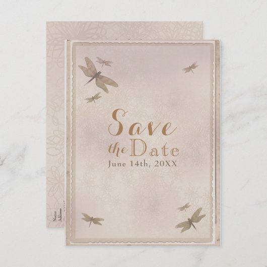 De  Dragonfly-camera van Dragonfus bewaart de datu Aankondigingskaart (Voorkant / Achterkant)