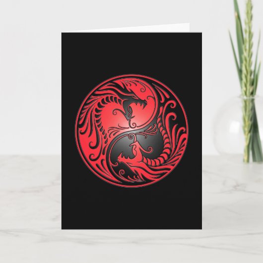 De Draken, het rood en de zwarte van Yang van Yin Kaart (Voorkant)