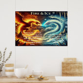 De draken van vuur en ijs poster (Keuken)