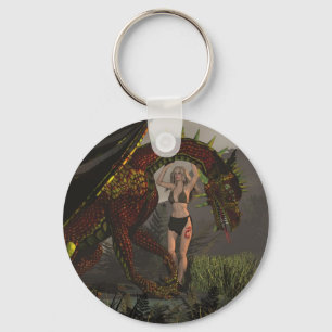 De drakenhouder sleutelhanger