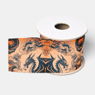 De Drakenoorlog Oranje Luchten Grosgrain Lint