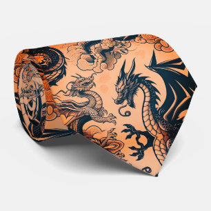 De Drakenoorlog Oranje Luchten Stropdas