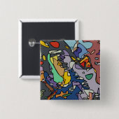 "de dramakoningin" - 2" Square Button (Voorkant /achterkant)