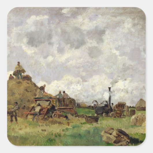 De Drempelmachine Vierkante Sticker (Voorkant)