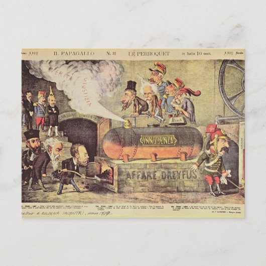 De Dreyfus Affair Briefkaart (Voorkant)