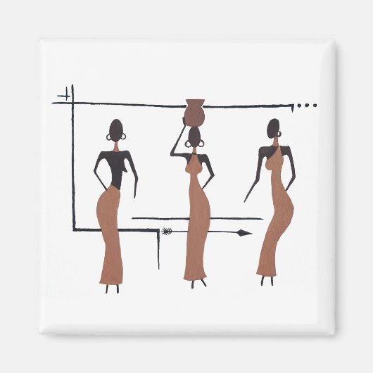 De drie Afrikaanse zussen Magneet (Voorkant)