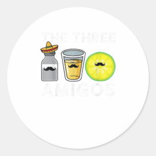 De drie Amigos Funny Cinco De Mayo Drinkin Ronde Sticker