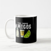De drie Amigos Limoen zout Tequila Grappig Cinco d Koffiemok (Links)