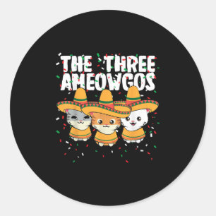 De drie Amigos Mexicaanse Cinco de Mayo Schattige  Ronde Sticker