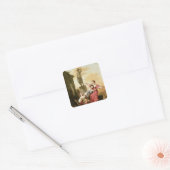 De drie aughters van Cecrops Vierkante Sticker (Envelop)