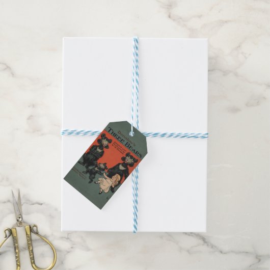 De drie Beren cadeau Label Cadeaulabel (Met Touw)