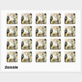 De drie Beren van Arthur Rackham Vierkante Sticker (Vel)