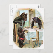 "De drie Beren" Vintage Briefkaart (Voorkant / Achterkant)