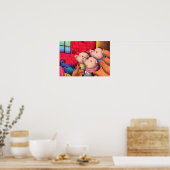 De drie biggetjes. poster (Keuken)