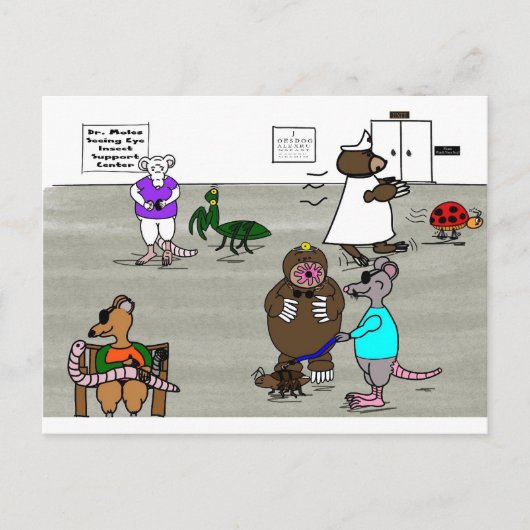 De drie blinde muizen briefkaart (Voorkant)