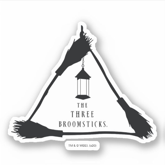 DE DRIE BROOMSTICKS™ Logo Sticker (Voorkant)