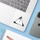 DE DRIE BROOMSTICKS™ Logo Sticker (Laptop met iPhone)