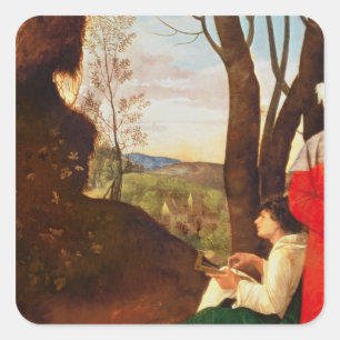 De drie filosofen vierkante sticker