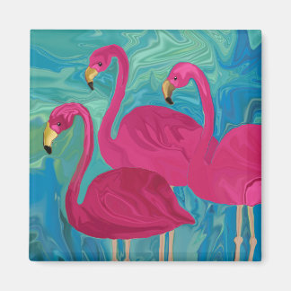 De drie flamigo's magneet