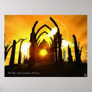 De drie gedistilleerde dranken poster