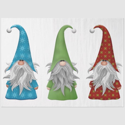 De Drie Kerstkabouters Tissuepapier (Voorkant)