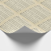 De drie kleine Kittens, Blad Muziek. Cadeaupapier (Hoek)