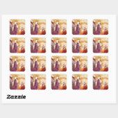De drie koningen vierkante sticker (Vel)