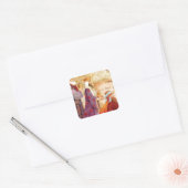 De drie koningen vierkante sticker (Envelop)