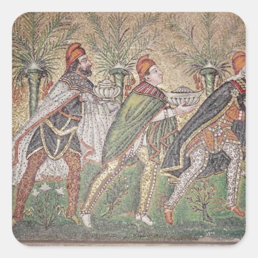 De drie koningen vierkante sticker (Voorkant)