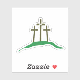 De Drie Kruisen Jezus Christus is verrezen! Sticker