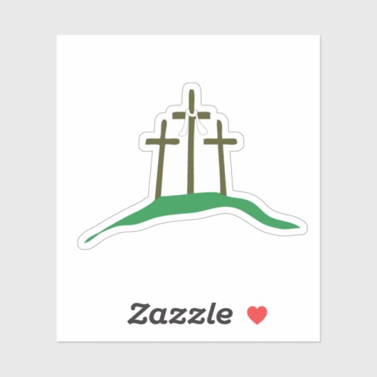 De Drie Kruisen Jezus Christus is verrezen! Sticker (Vel)
