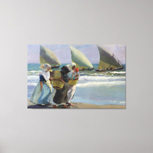 De drie kwartels - Joaquin Sorolla Canvas Afdruk