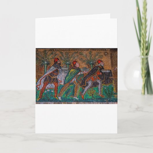 De drie Mannen van de Wijs Feestdagen Kaart (Voorkant)
