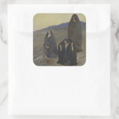 De drie marys vierkante sticker (Tas)