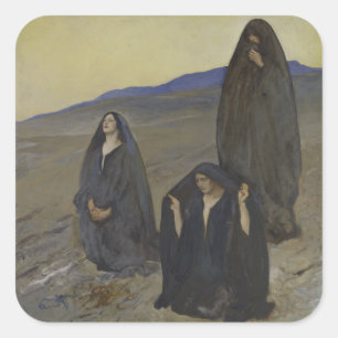 De drie marys vierkante sticker