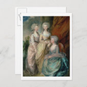 De drie oudste dochters van George III: prinses Briefkaart (Voorkant / Achterkant)