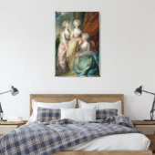 De drie oudste dochters van George III: prinses Canvas Afdruk (Insitu (Slaapkamer))