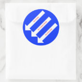 De Drie Pijlen Ronde Sticker (Tas)
