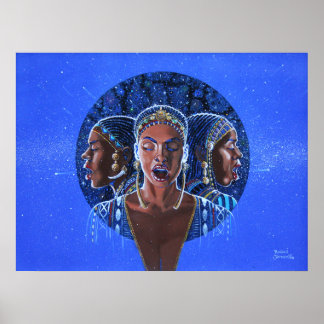 De drie races - gelovigen, hoopvolle en liefdadigh poster