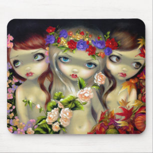 "De drie races" Mousepad Muismat