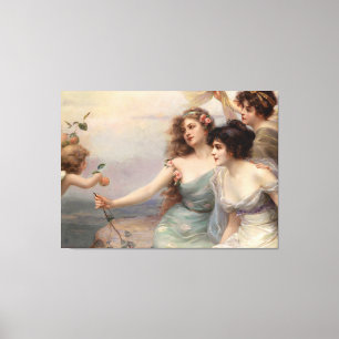 De drie races van Edouard Bisson Canvas Afdruk