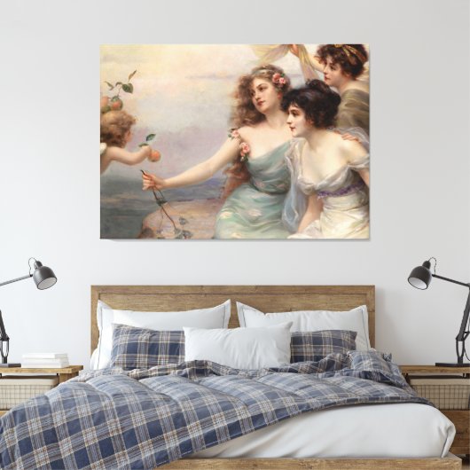 De drie races van Edouard Bisson Canvas Afdruk (Insitu (Slaapkamer))
