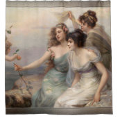 De drie races van Edouard Bisson Douchegordijn (Voorkant)