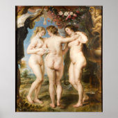 De drie races van Peter Paul Rubens ongeveer 1635 Poster (Voorkant)